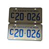 Image 1 : Pair of Saskatchewan C Series License Plates with Original Mailer - C 20-026