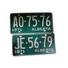 Image 1 : Pair of 1971 Alberta 6 Digit License Plates - JE-56-79
