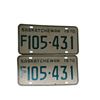 Image 1 : Pair of 19701 Saskatchewan F Series License Plates - F 105-431