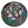 Image 2 : Stained Glass Tiffany Style Lamp Floral Pattern Shade with Pear & Vine Base - 30" tall with a 20" di