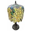 Image 3 : Stained Glass Tiffany Style Weeping Willow Lamp - 20" tall with a 10" diameter shade