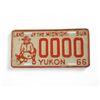 Image 1 : Vintage Yukon "Land of The Midnight Sun" 1966 License Plate - 0000