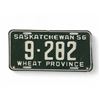 Image 1 : Vintage Saskatchewan "Wheat Province" 1956 License Plate - 9-282