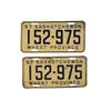 Image 1 : Vintage Saskatchewan "Wheat Province" 1957 License Plate Set - I52-975