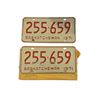 Image 1 : Vintage Saskatchewan 1971 License Plate Set w/ Original Mailing Envelope - 255-659