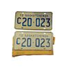 Image 1 : Vintage Saskatchewan 1972 License Plate Set w/ Original Mailing Envelope - C.20-023