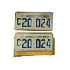 Image 1 : Vintage Saskatchewan 1972 License Plate Set w/ Original Mailing Envelope - C.20-024