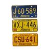 Image 1 : Vintage License Plate Group - Alberta L-60-589  (1974) / Alberta "Wild Rose Country" VXJ-446 (1980) 