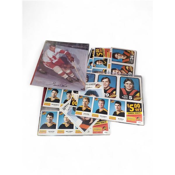 Gorie Howe Picture & vintage Canucks Collectable Pages