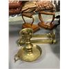 Image 4 : Vintage brass fireplace tools buckets & magazine rack