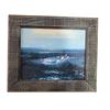 Image 2 : Group - Framed acrylic on canvas pictures & foot stool