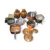 Image 1 : Group - Copper pots, pans & ceramic jugs