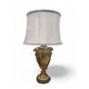 Image 1 : Vintage  Urn Shaped Brass Lamp - 24" tall at the top of the shade