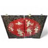 Image 1 : Set of 4 Chinese Lacquered Wall Panels - Total dimensions: 3' tall x 4' wide