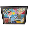 Image 2 : 2 Framed Abstract Paintings - Largest frame is 46" x 37"