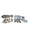 Image 1 : Shelf of Art Glass & Crystal Wine Glasses