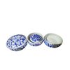 Image 2 : Group of Blue/White China and Porcelain - Vases, Candle Holder and Lidded Container