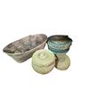Image 1 : 5 Piece Group of Woven Baskets and Coasters