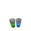 Image 2 : Group of Vintage Etched Glass Wine Glasses, 2 Shot Glasses and 2 Pedestal Dishes