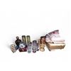 Image 1 : Shelf of Table Linens, Candles, Boxes and Other House Hold Goods