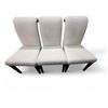 Image 2 : 6 Cream Fleur di Lis Upholstered Curved Back Dining Chairs