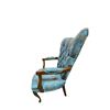 Image 3 : Pair of Vintage Blue Brocade Arm Chairs