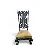 Image 1 : Antique High Back Dining Chair - Possibly Ebonized Oak