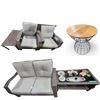 Image 1 : Group of Patio Furniture with Cushions - Loveseat, Chairs, and End Tales and Coffee Table