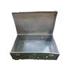 Image 2 : Vintage Green Suitcase & Blue Storage Trunk - 19" x 30" x 18" tall - Handle on suitcase needs repair