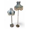Image 1 : 2 Vintage Brass Floor Lamps with Tassel Shades