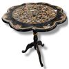 Image 1 : Painted Scalloped Edge Accent Table - 28" tall x 24" diameter