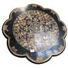 Image 2 : Painted Scalloped Edge Accent Table - 28" tall x 24" diameter