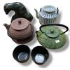 Image 1 : 3 Teapots, 2 Cups and a Soapstone Bear with Chipped Ears