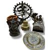 Image 1 : Variety of Collectibles - Musical Table Lighter, Ganesh Statue, Shiva Statue and Brass Items