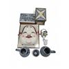 Image 1 : Assorted Tableware & Decor - Otafuku Mask, Decorative Boxes, Pewter Tankards, and Bottles