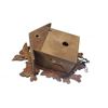Image 2 : Traditional Black Forest–Style Cuckoo Clock - Carved Wood Leaves/Bird with 3 Pinecone Weigh