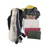 Image 1 : Group of Women’s Accessories - Faux Fur Stoles, Beaded Evening Bags, Tapestry Purse, and Wa