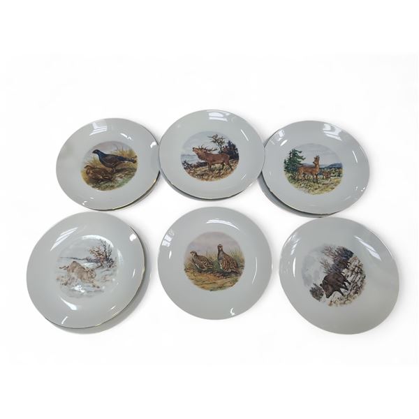 Collection of 10 Wunsiedel Bavaria Germany Porcelain Wildlife Plates
