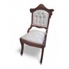 Image 1 : Victorian‑Style Carved Side Chair with Front Casters (Approx. H 36")