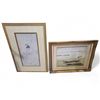 Image 1 : 2 Framed Art Pieces - Elegant Victorian‑Style Portrait and Harbor Landscape