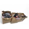 Image 1 : 3-Box Mixed Household Items: Women’s Shoes (various Styles), Framed Artwork and Textiles