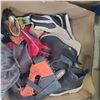 Image 3 : 3-Box Mixed Household Items: Women’s Shoes (various Styles), Framed Artwork and Textiles