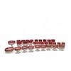 Image 1 : Vintage 1950s Tiffin King’s Crown Ruby Thumbprint 30 Pcs Glassware Set, Beautiful Condition