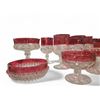 Image 2 : Vintage 1950s Tiffin King’s Crown Ruby Thumbprint 30 Pcs Glassware Set, Beautiful Condition