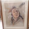 Image 2 : 2 Native Portraits: "Blackfoot Brave" by N. De Grandmaison & "Indian Youth" by Ernesto Zepeda