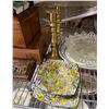 Image 2 : 11-Pc Decor Collection - Carved Wooden Box, Brass Candlesticks, Quartz Clock & More