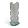 Image 1 : David Montpetit Etched Glass Totem Sculpture -15" tall on a 10" x 8" base