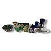 Image 1 : Group of Vintage Mixed Pottery, Green Glazed Planters, Decorative Plates, and More