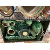 Image 5 : Group of Vintage Mixed Pottery, Green Glazed Planters, Decorative Plates, and More