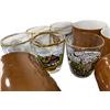 Image 3 : Set of 5 Japan 9052 Porcelain Coffee Cups with Serving Tray and Linen Napkins